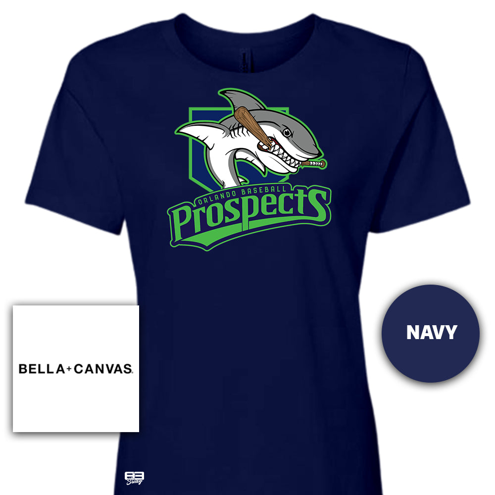 Bella + Canvas B6400 Women's Relaxed Jersey Short-Sleeve T-Shirt - Orlando Baseball Prospects - Land Sharks