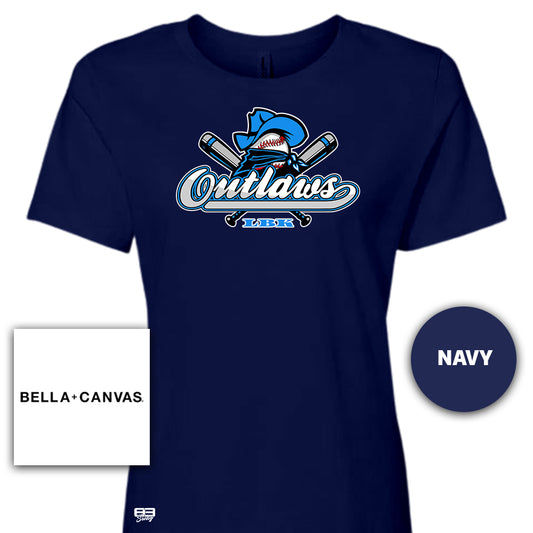 Bella + Canvas B6400 Women's Relaxed Jersey Short-Sleeve T-Shirt - Outlaws Baseball