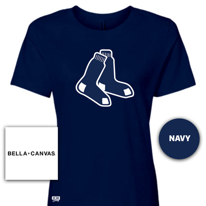 Bella + Canvas B6400 Women's Relaxed Jersey Short-Sleeve T-Shirt - Blue Sox