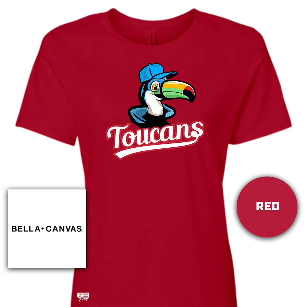 Bella + Canvas B6400 Women's Relaxed Jersey Short-Sleeve T-Shirt - Toucans Baseball LV