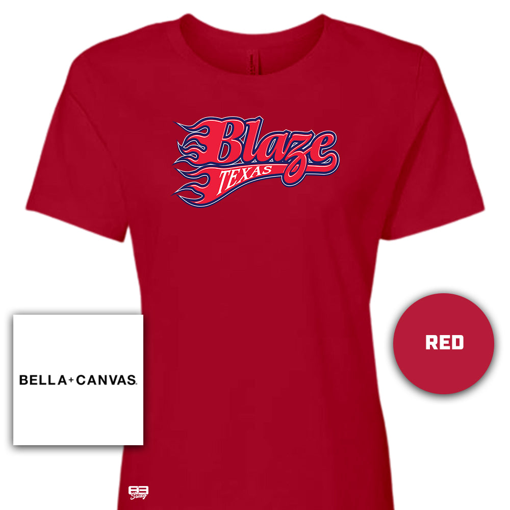 Bella + Canvas B6400 Women's Relaxed Jersey Short-Sleeve T-Shirt - Texas Blaze Softball