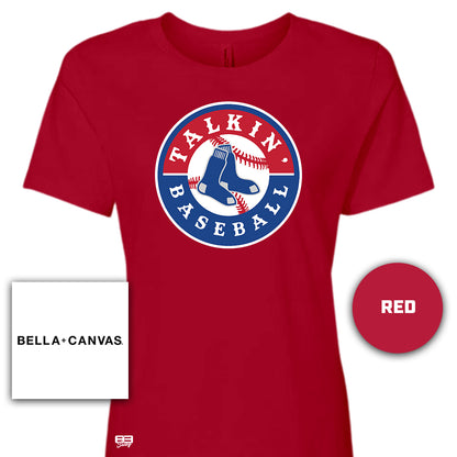 Bella + Canvas B6400 Women's Relaxed Jersey Short-Sleeve T-Shirt - Talkin' Baseball