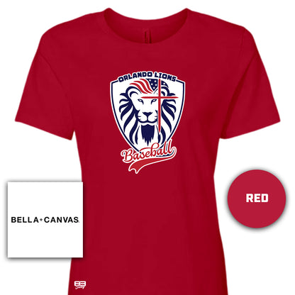 Bella + Canvas B6400 Women's Relaxed Jersey Short-Sleeve T-Shirt - Orlando Lions Baseball