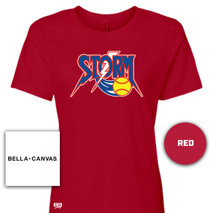 Bella + Canvas B6400 Women's Relaxed Jersey Short-Sleeve T-Shirt - Sun City Storm Softball