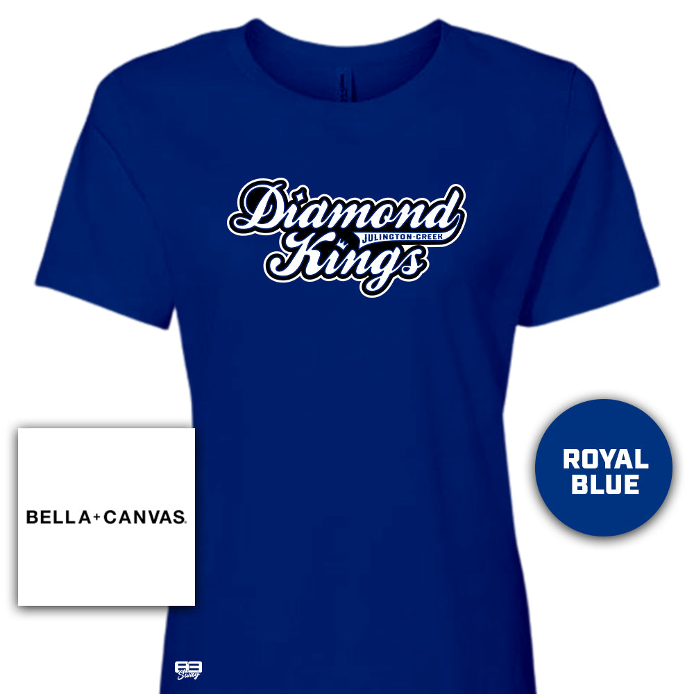 Bella + Canvas B6400 Women's Relaxed Jersey Short-Sleeve T-Shirt - JCB Diamond Kings Baseball