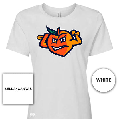 Bella + Canvas B6400 Women's Relaxed Jersey Short-Sleeve T-Shirt - Peach Clobbers Baseball