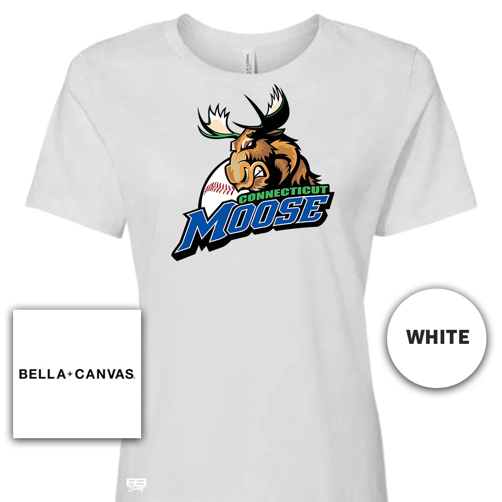 Bella + Canvas B6400 Women's Relaxed Jersey Short-Sleeve T-Shirt - Connecticut Moose Baseball V1