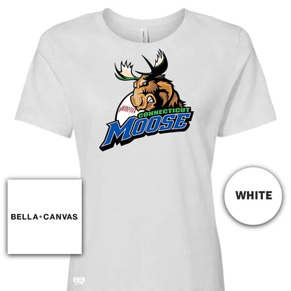 Bella + Canvas B6400 Women's Relaxed Jersey Short-Sleeve T-Shirt - Connecticut Moose Baseball V1