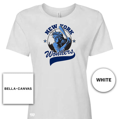 Bella + Canvas B6400 Women's Relaxed Jersey Short-Sleeve T-Shirt - New York Wonders V1