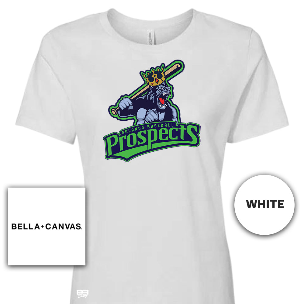 Bella + Canvas B6400 Women's Relaxed Jersey Short-Sleeve T-Shirt - Orlando Baseball Prospects - Gorilla Kings V2