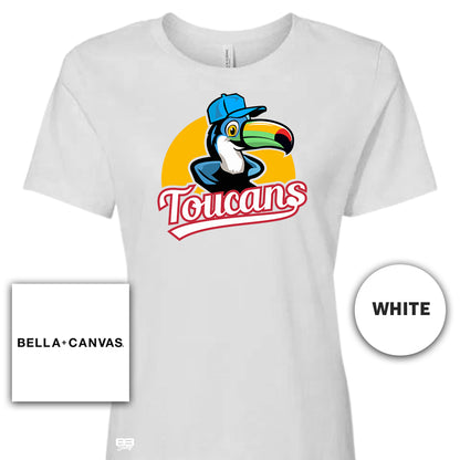 Bella + Canvas B6400 Women's Relaxed Jersey Short-Sleeve T-Shirt - Toucans Baseball LV 2