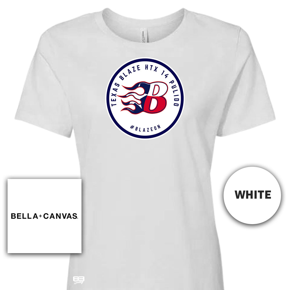 Bella + Canvas B6400 Women's Relaxed Jersey Short-Sleeve T-Shirt - Texas Blaze Softball V2