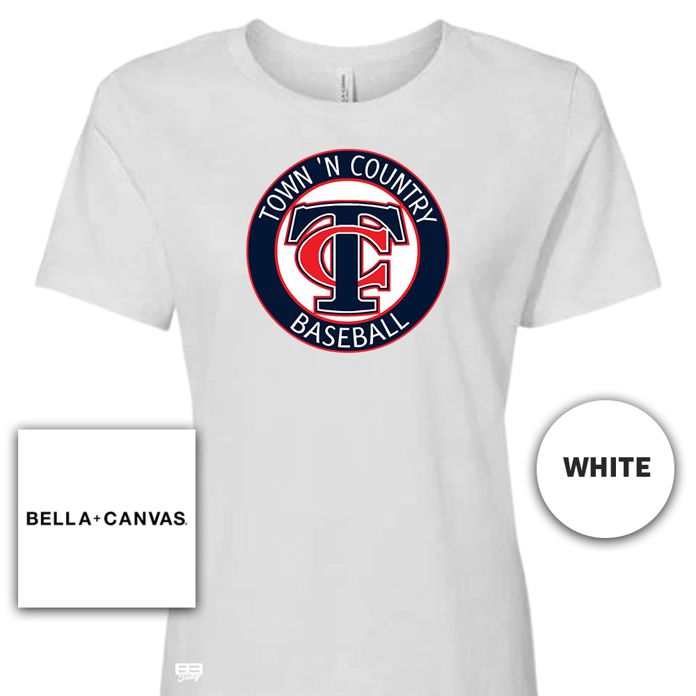 Bella + Canvas B6400 Women's Relaxed Jersey Short-Sleeve T-Shirt - Town N Country Baseball V2