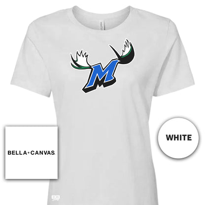 Bella + Canvas B6400 Women's Relaxed Jersey Short-Sleeve T-Shirt - Connecticut Moose Baseball V2