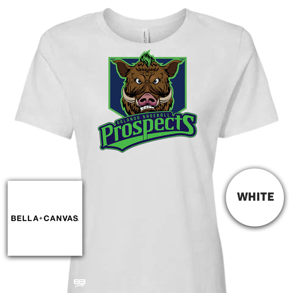 Bella + Canvas B6400 Women's Relaxed Jersey Short-Sleeve T-Shirt - Orlando Baseball Prospects - War Hogs