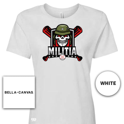 Bella + Canvas B6400 Women's Relaxed Jersey Short-Sleeve T-Shirt - Militia Baseball