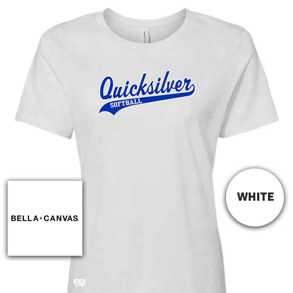 Bella + Canvas B6400 Women's Relaxed Jersey Short-Sleeve T-Shirt - Quicksilver Softball