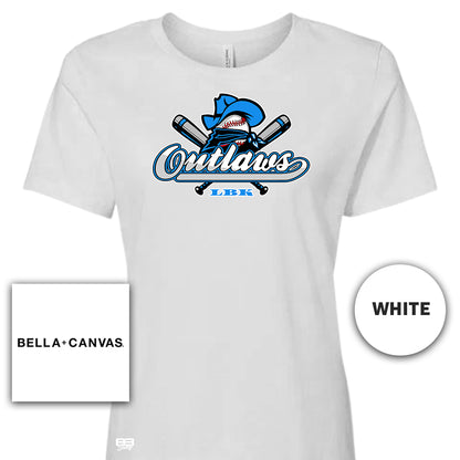 Bella + Canvas B6400 Women's Relaxed Jersey Short-Sleeve T-Shirt - Outlaws Baseball