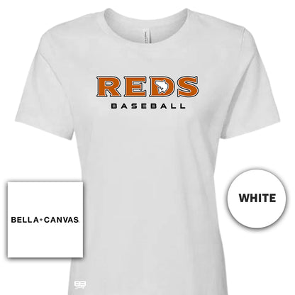 Bella + Canvas B6400 Women's Relaxed Jersey Short-Sleeve T-Shirt - ANCIENT CITY REDS V2