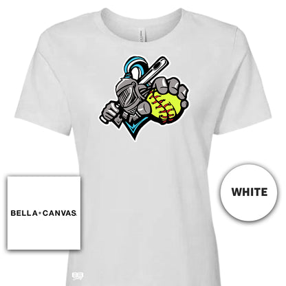 Bella + Canvas B6400 Women's Relaxed Jersey Short-Sleeve T-Shirt - Knights Softball