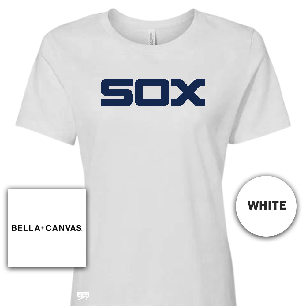 Bella + Canvas B6400 Women's Relaxed Jersey Short-Sleeve T-Shirt - Blue Sox V2