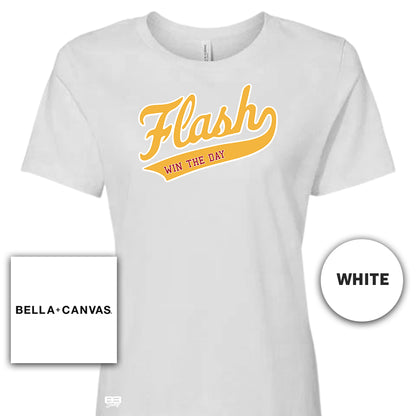 Bella + Canvas B6400 Women's Relaxed Jersey Short-Sleeve T-Shirt - Flash Baseball