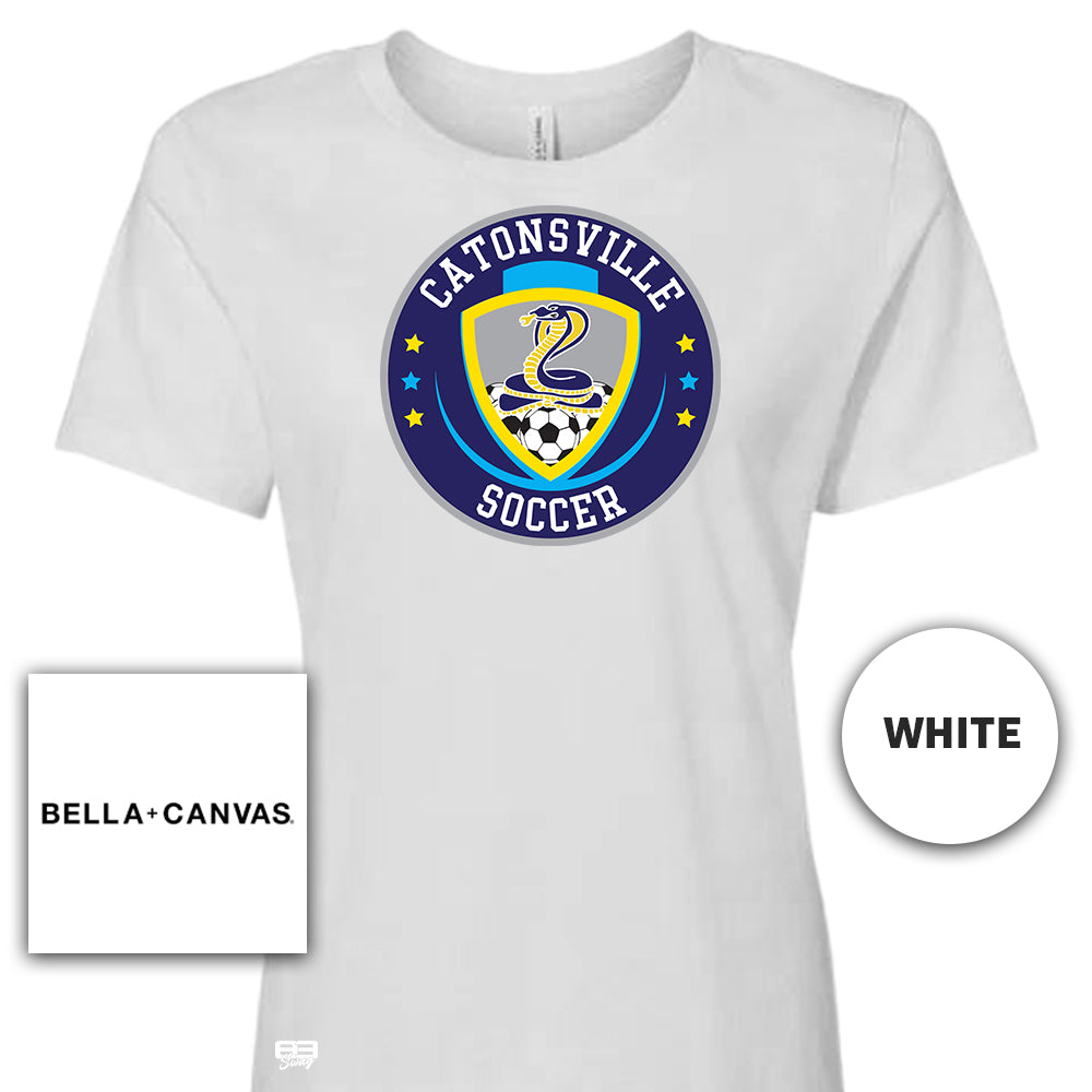 Bella + Canvas B6400 Women's Relaxed Jersey Short-Sleeve T-Shirt - Catonsville Cobras Soccer