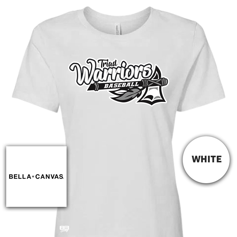 Bella + Canvas B6400 Women's Relaxed Jersey Short-Sleeve T-Shirt - Triad Warriors Baseball