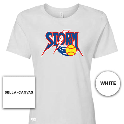 Bella + Canvas B6400 Women's Relaxed Jersey Short-Sleeve T-Shirt - Sun City Storm Softball