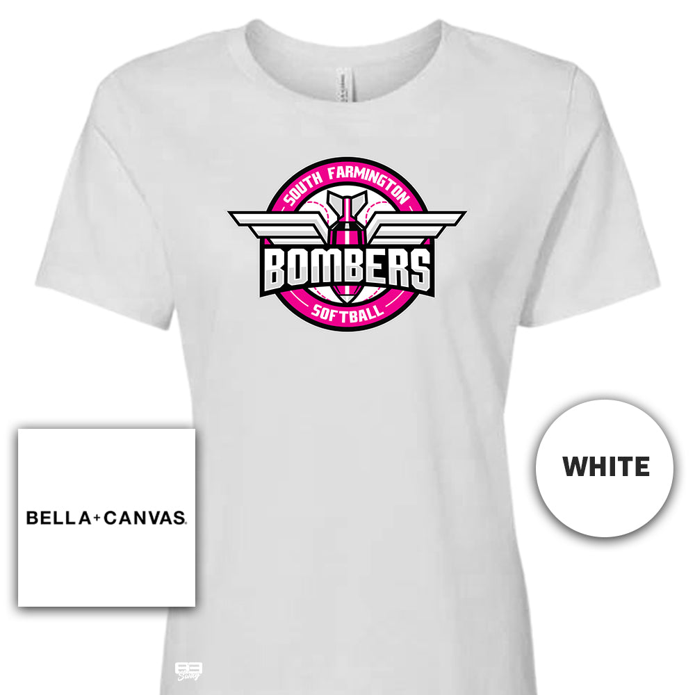 Bella + Canvas B6400 Women's Relaxed Jersey Short-Sleeve T-Shirt -South Farmington Bombers Softball