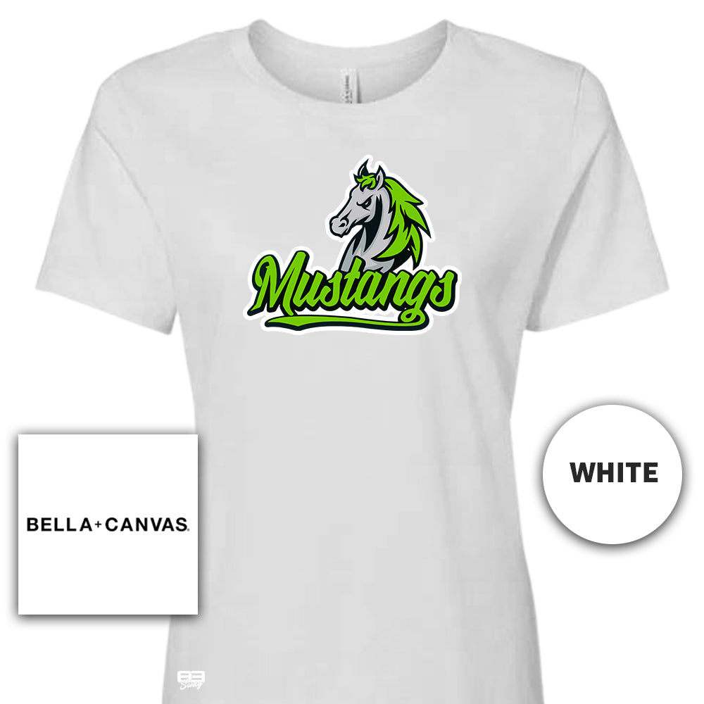 Bella + Canvas B6400 Women's Relaxed Jersey Short-Sleeve T-Shirt - Mustangs