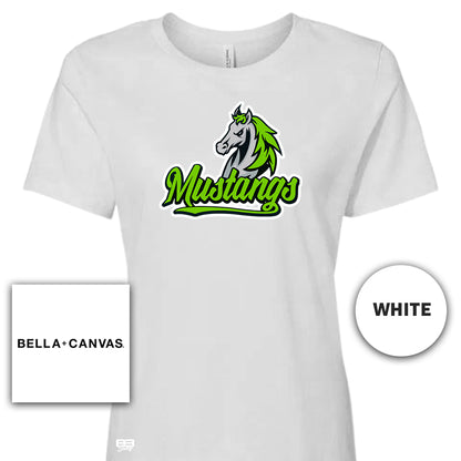 Bella + Canvas B6400 Women's Relaxed Jersey Short-Sleeve T-Shirt - Mustangs