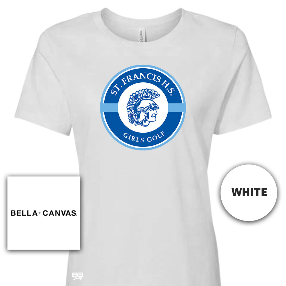 Bella + Canvas B6400 Women's Relaxed Jersey Short-Sleeve T-Shirt - St. Francis HS Girls Golf