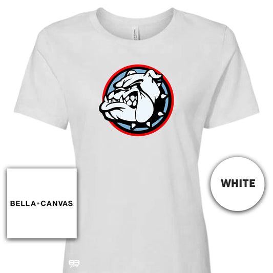 Bella + Canvas B6400 Women's Relaxed Jersey Short-Sleeve T-Shirt - Batters Box Bulldogs V1 Softball