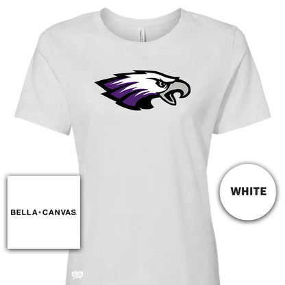 Bella + Canvas B6400 Women's Relaxed Jersey Short-Sleeve T-Shirt - Bellmawr Purple Eagles