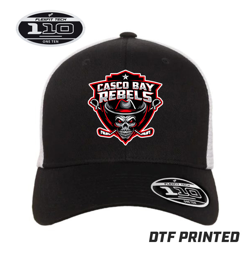 Flexfit 110M Adult 110reg Mesh Cap DTF PRINTED - Casco Bay Rebels Hockey