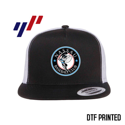 Yupoong 6006 Adult 5-Panel Classic Trucker Hat - DTF PRINTED - NBC Gnats Baseball