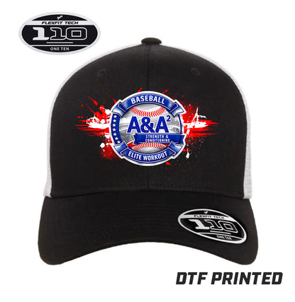 Flexfit 110M Adult 110reg Mesh Cap DTF PRINTED - A&A Baseball Elite