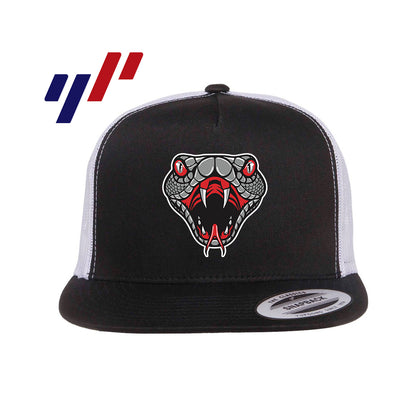 Yupoong 6006 Adult 5-Panel Classic Trucker Hat - DTF PRINTED - Black Creek Cottonmouths