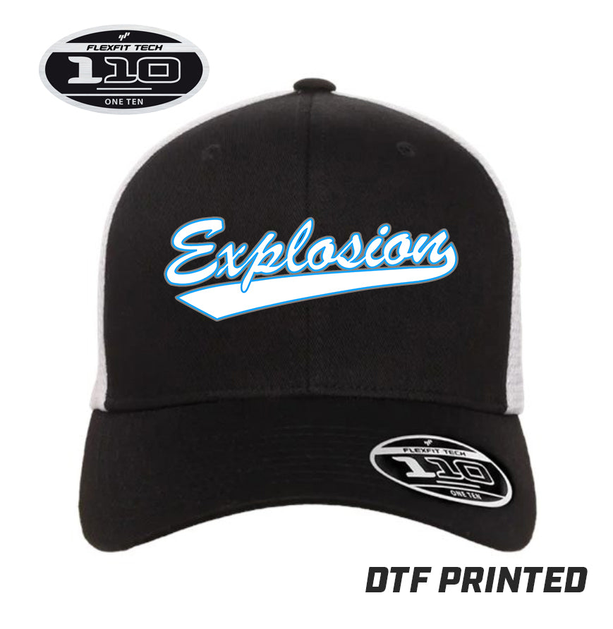 Flexfit 110M Adult 110reg Mesh Cap DTF PRINTED - Explosion Softball