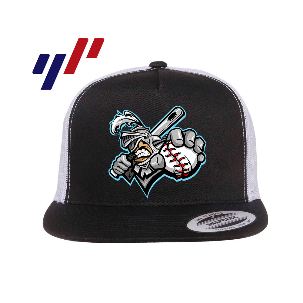 Yupoong 6006 Adult 5-Panel Classic Trucker Hat - DTF PRINTED - Knights Baseball
