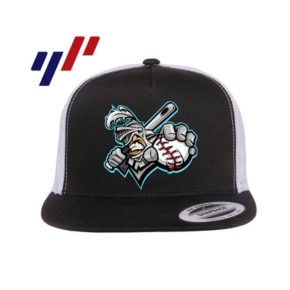 Yupoong 6006 Adult 5-Panel Classic Trucker Hat - DTF PRINTED - Knights Baseball
