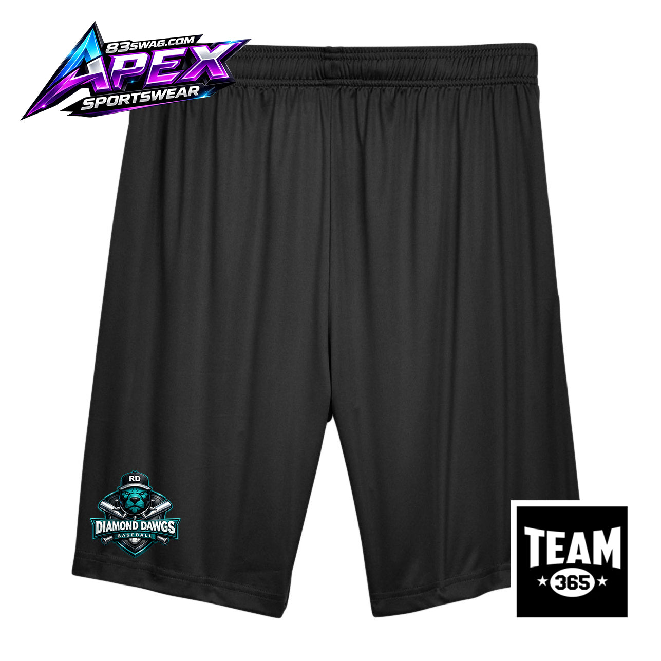 APEX Team 365 Youth & Men's Zone Performance Short - Diamond Dawgs Baseball