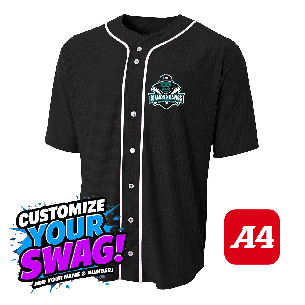 A4 Apparel N4184 Game Day Classic Baseball Jersey - Diamond Dawgs Baseball