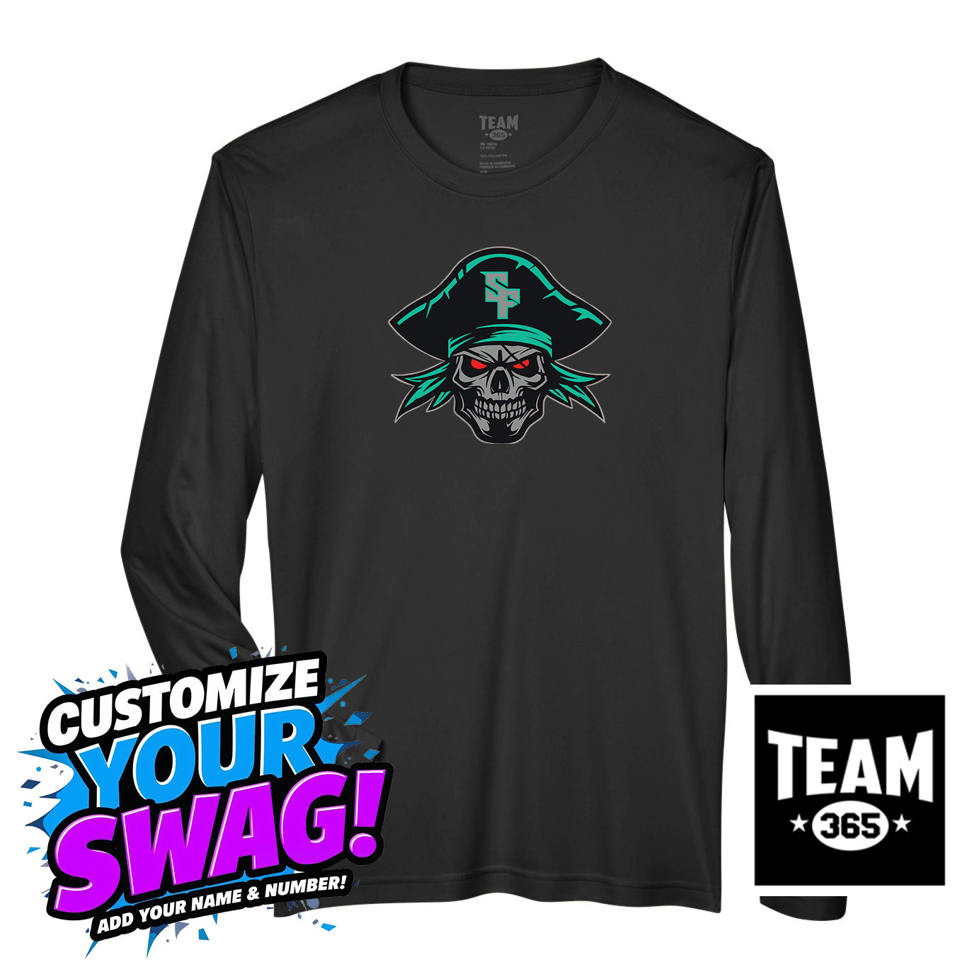 Team 365 Youth & Men's Zone Performance Long-Sleeve T-Shirt - South Florida Pirates