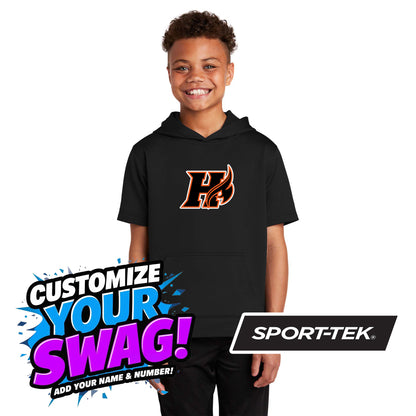 Sport-Tek Youth Sport-Wick Fleece Short Sleeve Hooded Pullover YST251 - Harrisburg Heat Softball