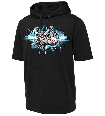 GLITCH - Sport-Tek Sport-Wick Fleece Short Sleeve Hooded Pullover ST251 - Knights Baseball