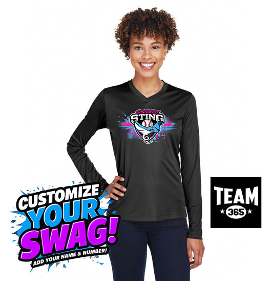 Team 365 TT11WL Women's Zone Performance Long-Sleeve T-Shirt - Southwest Sting Baseball