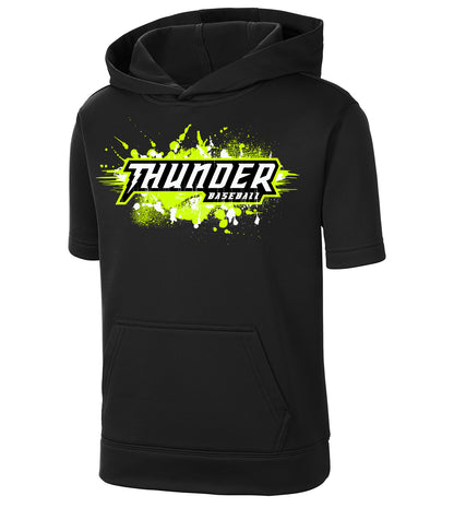 GLITCH - Sport-Tek Youth Sport-Wick Fleece Short Sleeve Hooded Pullover YST251 - Ponte Vedra Thunder Baseball