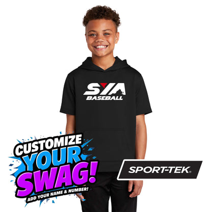 Sport-Tek Youth Sport-Wick Fleece Short Sleeve Hooded Pullover YST251 - SYA Baseball